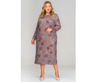 коричневое платье для полной женщины