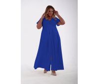 Платье вечернее больших размеров василькового цыета