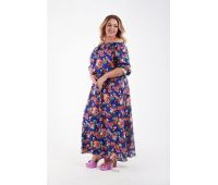 летнее льняное платье на полных