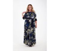 легкое платье в пол для полных