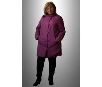 полупальто тонкое для полных синего