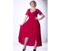 красное платье для полных