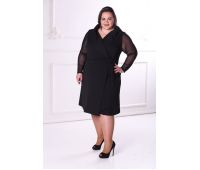 вечернее платье черного цвета большого размера