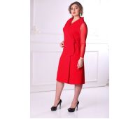 красное платье для полных женщин на новый год